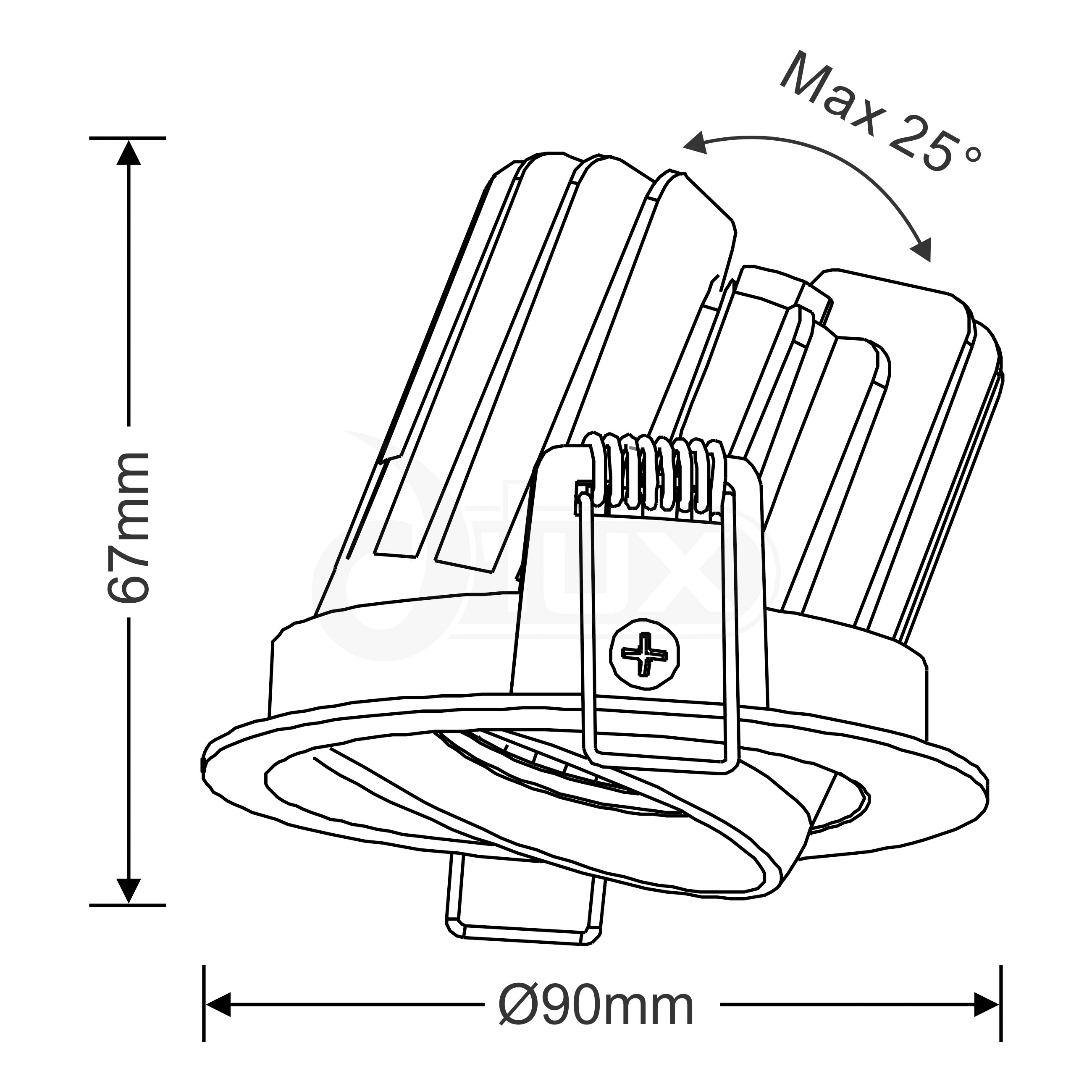 Bebe A 15 Recessed Ceiling Luminaires Dlux Round Recess Ceiling